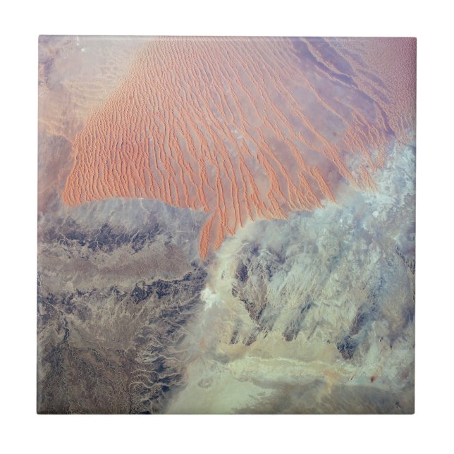 The Sahara Desert In Algeria, North Africa. Ceramic Tile (Front)