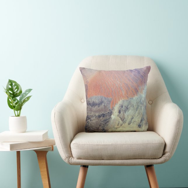 The Sahara Desert In Algeria, North Africa. Throw Pillow (Chair)