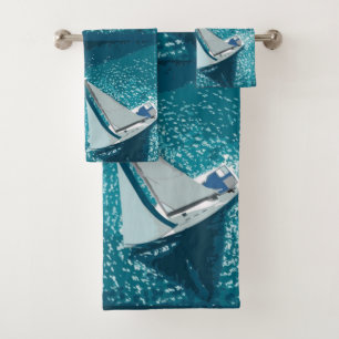 The sailboat bath towel set