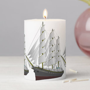 The Sailboat Pillar Candle
