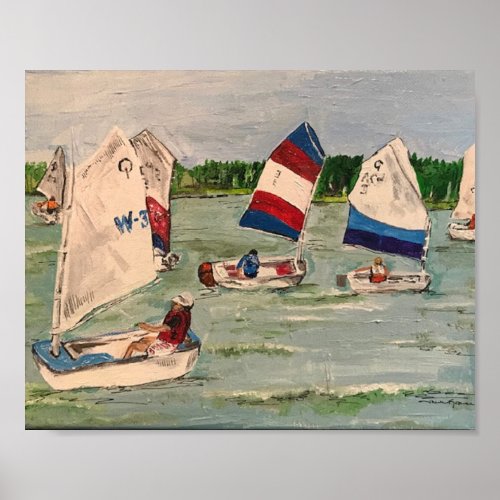 The Sailing Lesson in acrylic Poster