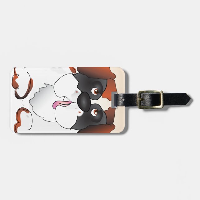 The Saint Bernard Luggage Tag (Front Horizontal)