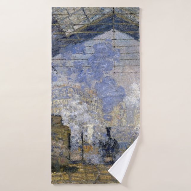 The Saint-Lazare Station, Monet Bath Towel (Bath Towel)