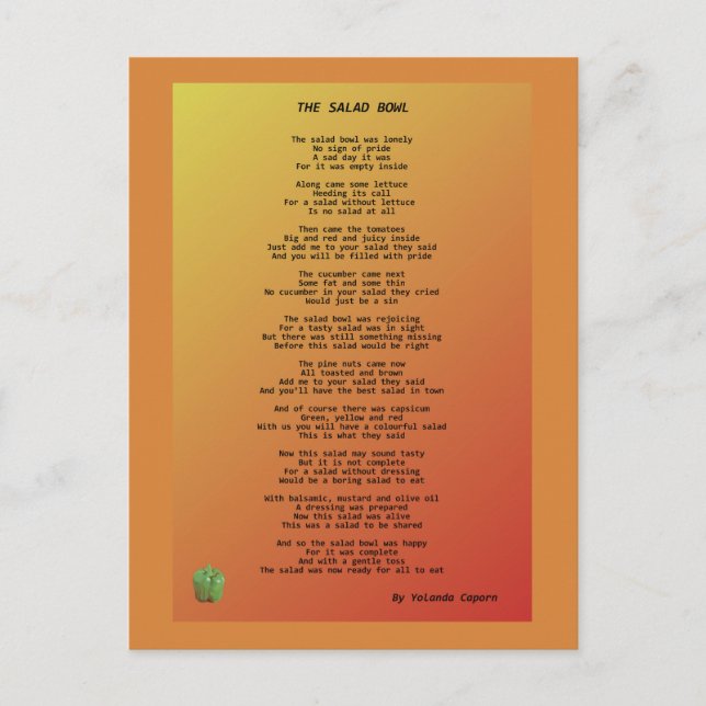 The Salad Bowl Postcard (Front)