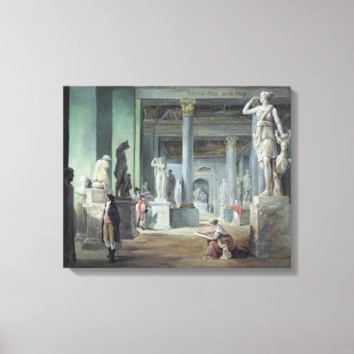 The Salle des Saisons at the Louvre c 1802 Canvas Print