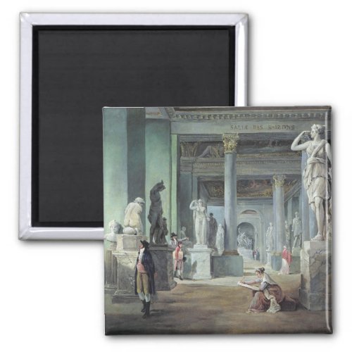 The Salle des Saisons at the Louvre c 1802 Magnet