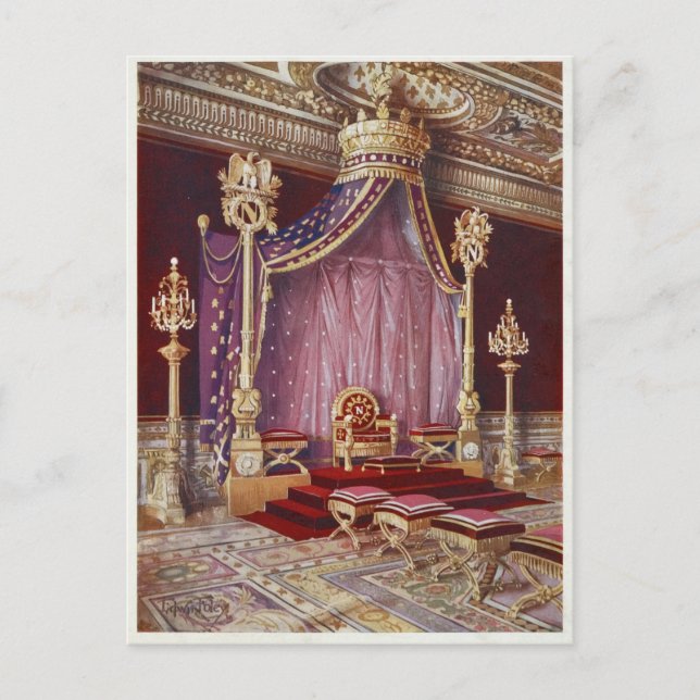 The Salle du Trone in the Palace by Edwin Foley Postcard (Front)