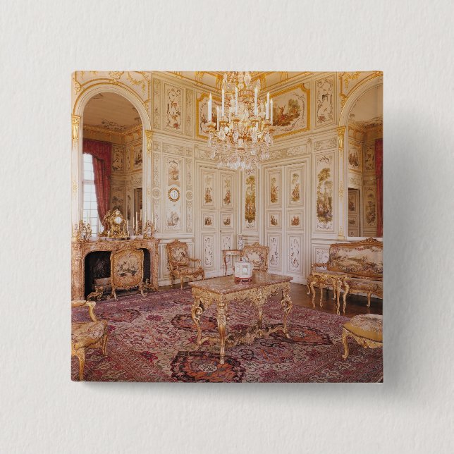 The Salon Chinois, c.1740 Pinback Button (Front)