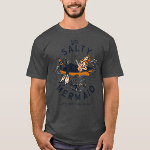 The Salty Mermaid Dive Bar amp Fish Shack Cool Ret T-Shirt
