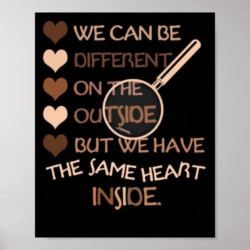 The Same Heart Inside _ History Month Black Poster
