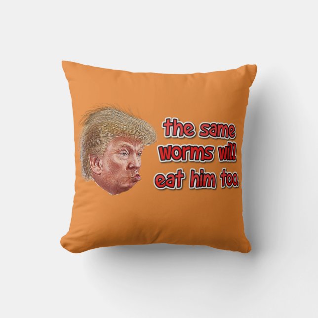 the same worms throw pillow (Front)