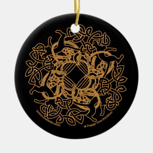 The Samhain Cats Celtic Ornament