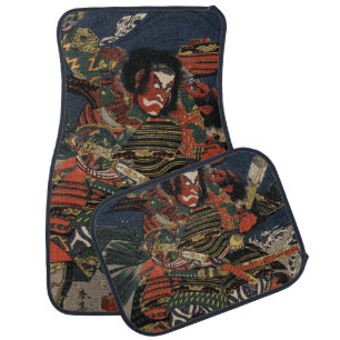 The samurai warriors Tadanori and Noritsune Car Floor Mat
