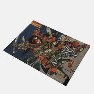 The samurai warriors Tadanori and Noritsune Doormat