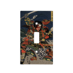 The samurai warriors Tadanori and Noritsune Light Switch Cover