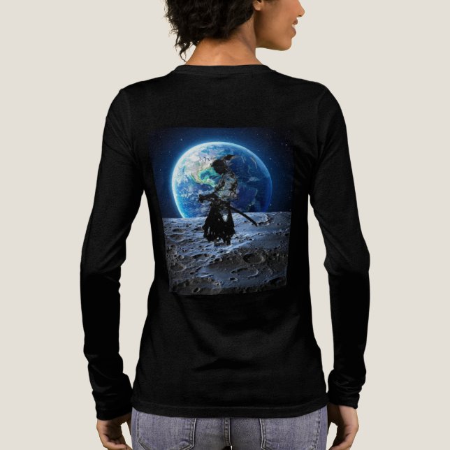 The Samurai Who Landed on the Moon Tri-Blend Shirt (Back)