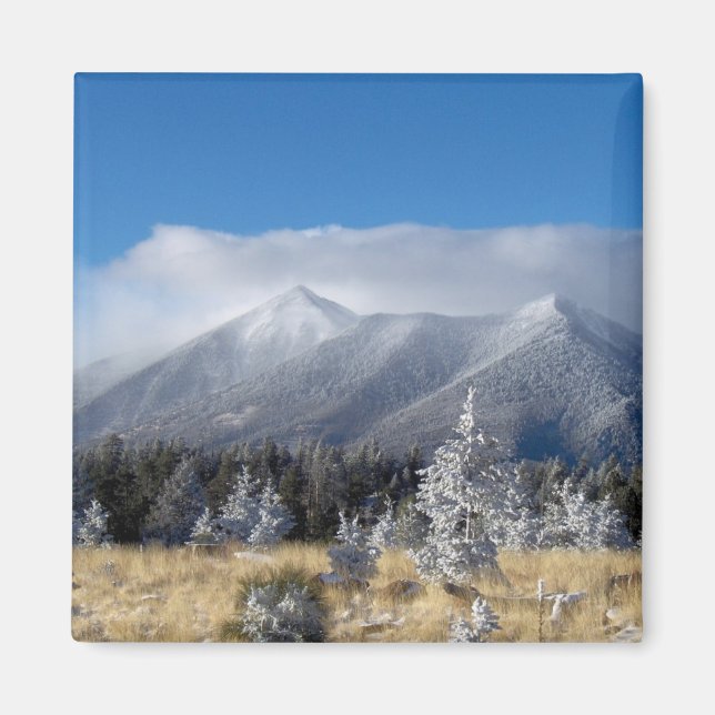 The San Francisco Peaks Of Flagstaff Freshly Coate Magnet (Front)