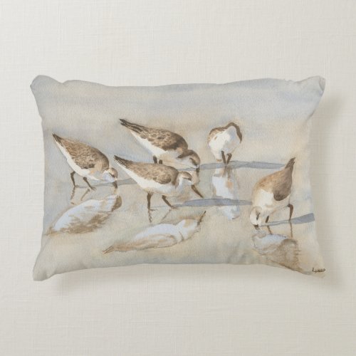 The sand pipers decorative pillow