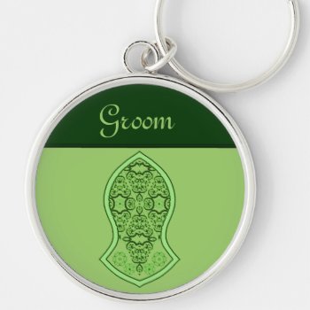 The Sandal Of The Prophet (green) Keychain by HennaHarmony at Zazzle