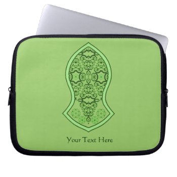 The Sandal Of The Prophet (green) Laptop Sleeve by HennaHarmony at Zazzle