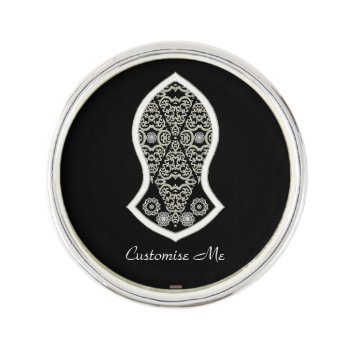 The Sandal Of The Prophet (white) Lapel Pin by HennaHarmony at Zazzle
