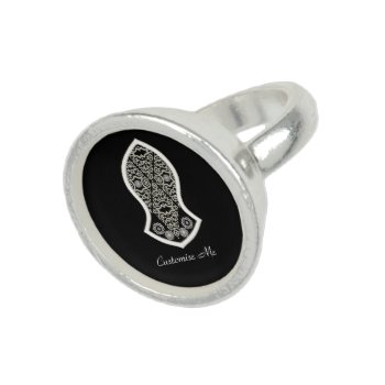 The Sandal Of The Prophet (white) Ring by HennaHarmony at Zazzle