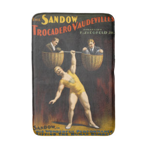 The Sandow Eugen Sandow Vaudeville Weightlifter  Bath Mat