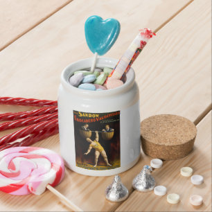 The Sandow Eugen Sandow Vaudeville Weightlifter  Candy Jar