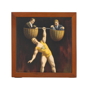The Sandow Eugen Sandow Vaudeville Weightlifter  Desk Organizer