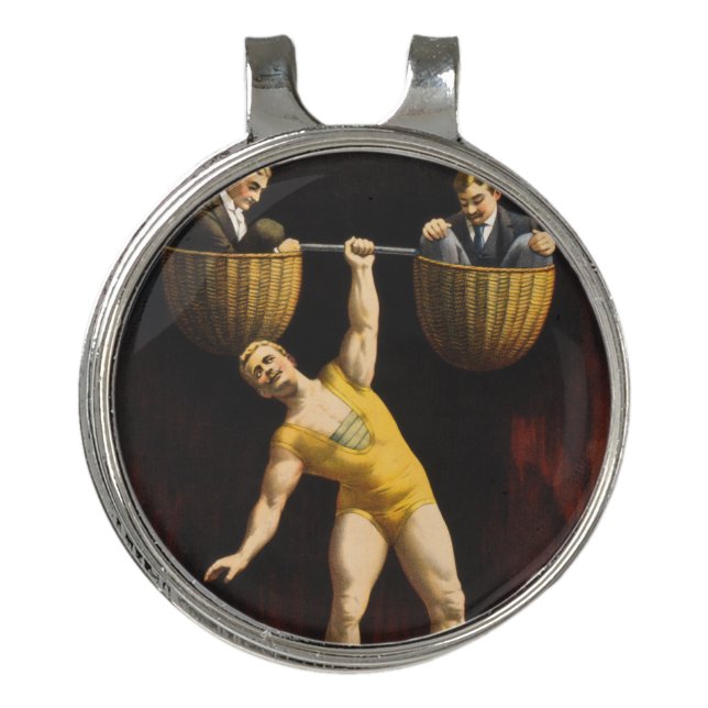 The Sandow Eugen Sandow Vaudeville Weightlifter  Golf Hat Clip (Front)