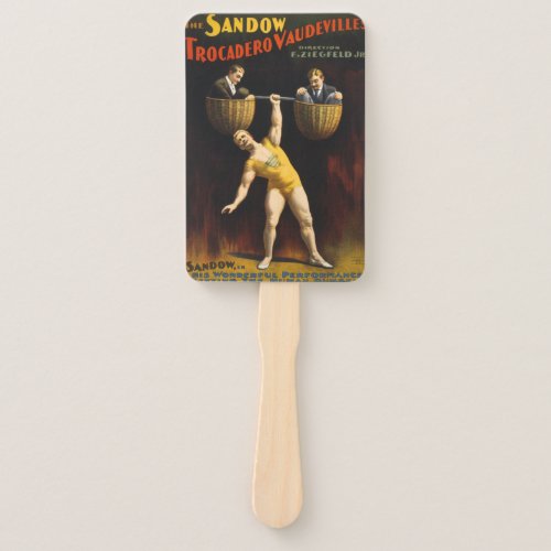 The Sandow Eugen Sandow Vaudeville Weightlifter  Hand Fan