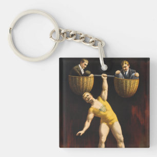 The Sandow Eugen Sandow Vaudeville Weightlifter  Keychain