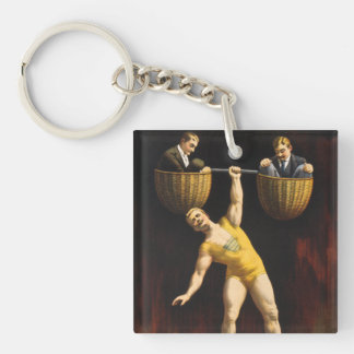 The Sandow Eugen Sandow Vaudeville Weightlifter Keychain