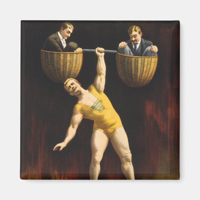 The Sandow Eugen Sandow Vaudeville Weightlifter  Magnet (Front)