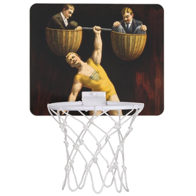 The Sandow Eugen Sandow Vaudeville Weightlifter  Mini Basketball Hoop (Front)