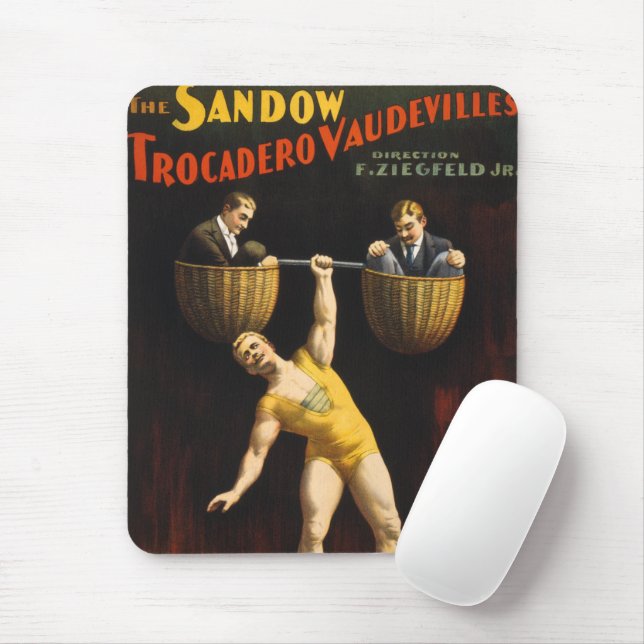 The Sandow Eugen Sandow Vaudeville Weightlifter  Mouse Pad (With Mouse)