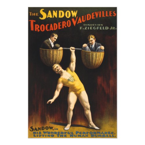 The Sandow Eugen Sandow Vaudeville Weightlifter  Photo Print