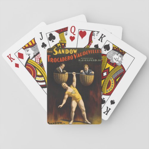 The Sandow Eugen Sandow Vaudeville Weightlifter  Poker Cards