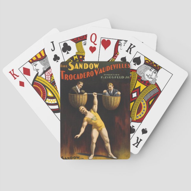 The Sandow Eugen Sandow Vaudeville Weightlifter  Poker Cards (Back)