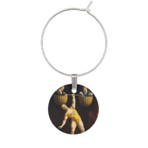 The Sandow Eugen Sandow Vaudeville Weightlifter  Wine Charm