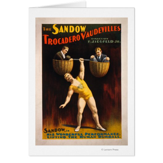The Sandow Trocadero Vaudevilles Weightlifting Cards (Front)