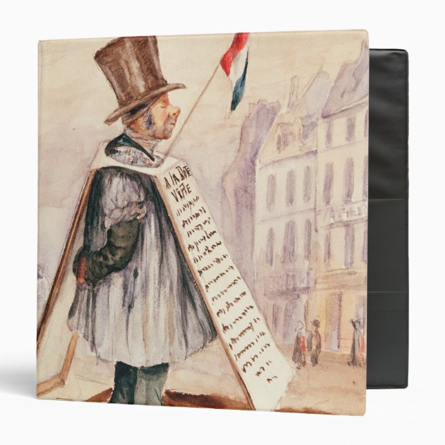 The Sandwich Board Man, Boulevard du Temple, 1839 3 Ring Binder (Front/Inside)