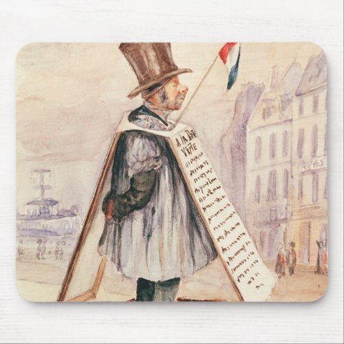 The Sandwich Board Man Boulevard du Temple 1839 Mouse Pad