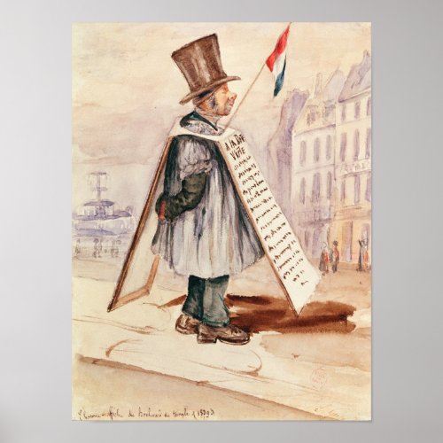 The Sandwich Board Man Boulevard du Temple 1839 Poster