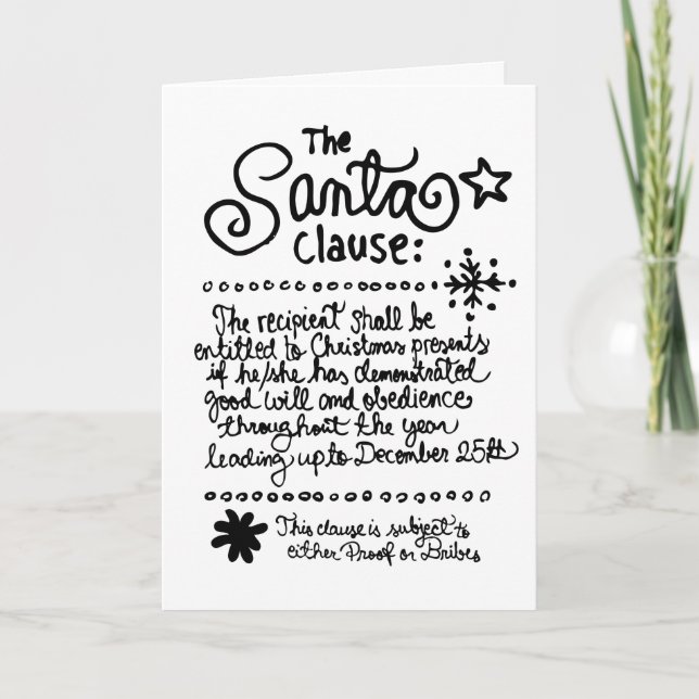 The SANTA clause Holiday Card (Front)