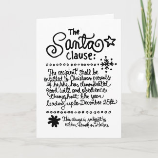 The SANTA clause Holiday Card