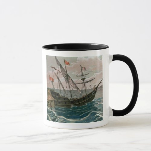 The Santa Maria Approaching the Coast of the New W Mug