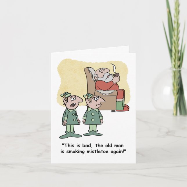 The Santa Problem Letterpress Thank You Card (Front)