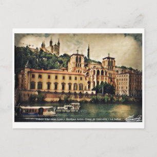 The Saône - Lyon Postcard