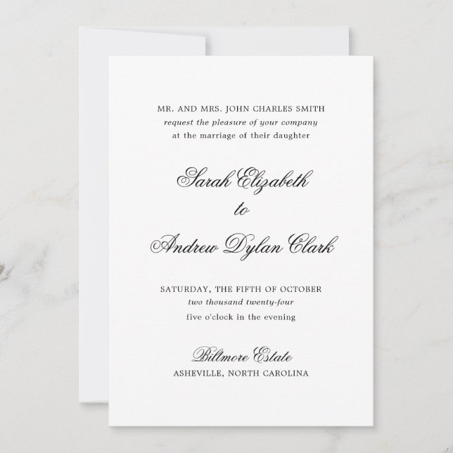 THE SARAH INVITATION  (Front)